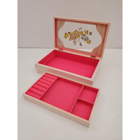Vintage Gunther Mele 1970's wooden jewelry box. Jewellery . Vintage wooden - Picture 9 of 10